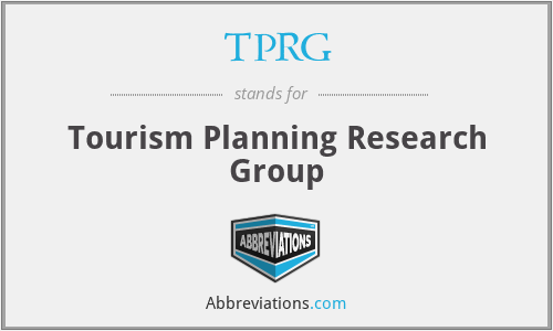 TPRG - Tourism Planning Research Group