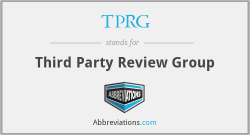 TPRG - Third Party Review Group