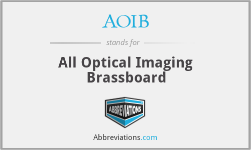 AOIB - All Optical Imaging Brassboard