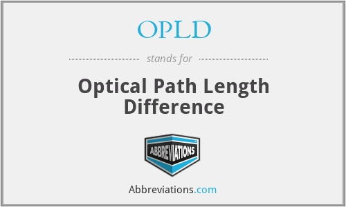 OPLD - Optical Path Length Difference