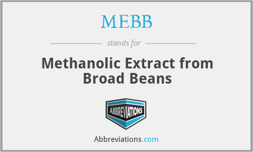 MEBB - Methanolic Extract from Broad Beans