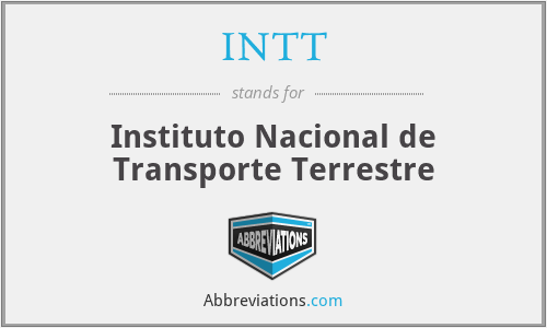 INTT - Instituto Nacional de Transporte Terrestre