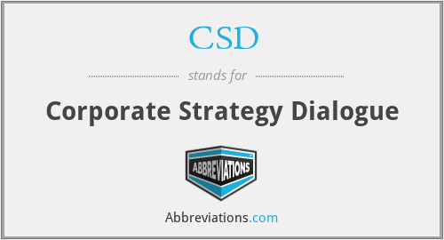 CSD - Corporate Strategy Dialogue