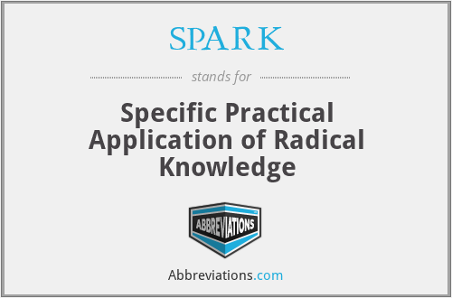 SPARK - Specific Practical Application of Radical Knowledge