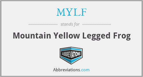 MYLF - Mountain Yellow Legged Frog