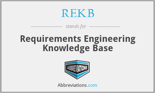 REKB - Requirements Engineering Knowledge Base