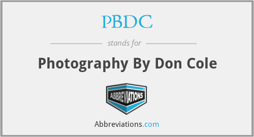 PBDC - Photography By Don Cole