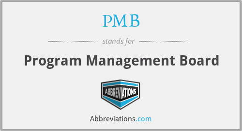 PMB - Program Management Board
