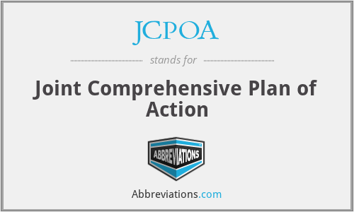 JCPOA - Joint Comprehensive Plan of Action