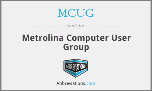 MCUG - Metrolina Computer User Group