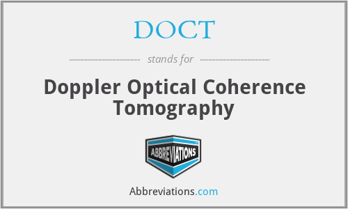 DOCT - Doppler Optical Coherence Tomography