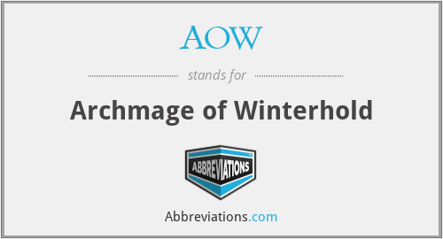 AOW - Archmage of Winterhold