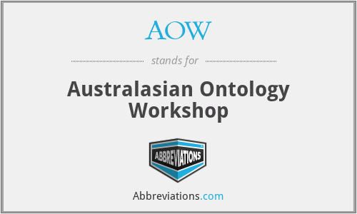 AOW - Australasian Ontology Workshop