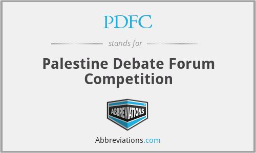 PDFC - Palestine Debate Forum Competition