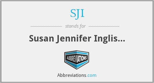 SJI - Susan Jennifer Inglis…