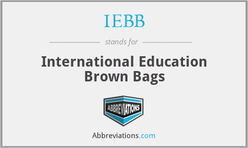 IEBB - International Education Brown Bags