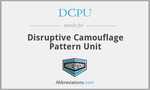 DCPU - Disruptive Camouflage Pattern Unit