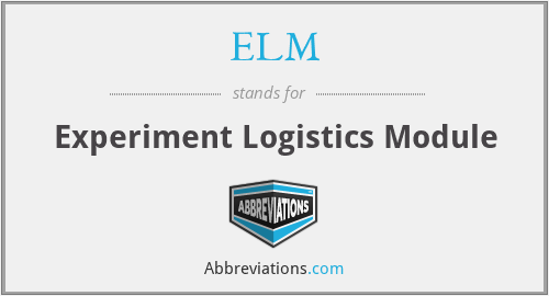 ELM - Experiment Logistics Module