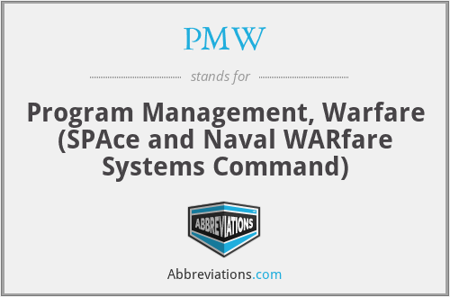 PMW - Program Management, Warfare (SPAce and Naval WARfare Systems Command)