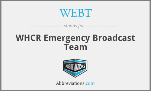 WEBT - WHCR Emergency Broadcast Team