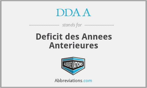 DDAA - Deficit des Annees Anterieures