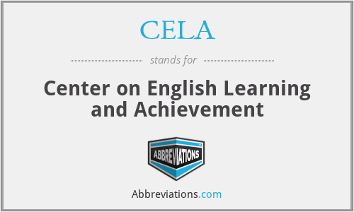 CELA - Center on English Learning and Achievement