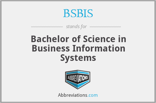 BSBIS - Bachelor of Science in Business Information Systems