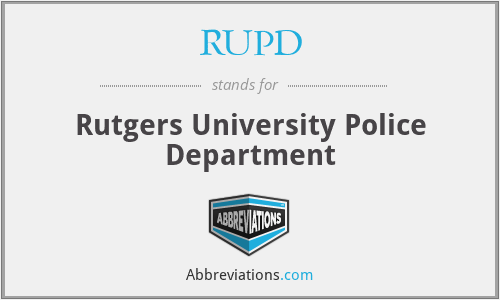 RUPD - Rutgers University Police Department
