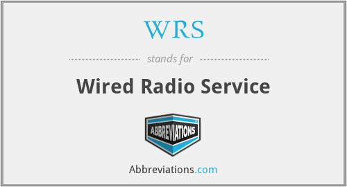 WRS - Wired Radio Service