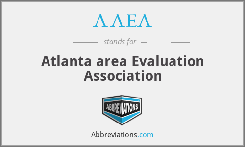 AAEA - Atlanta area Evaluation Association