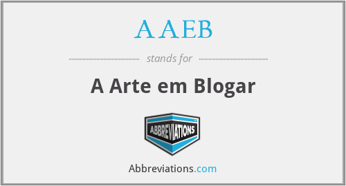 AAEB - A Arte em Blogar