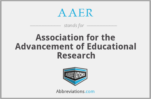 AAER - Association for the Advancement of Educational Research