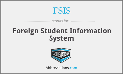 FSIS - Foreign Student Information System