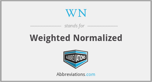 WN - Weighted Normalized