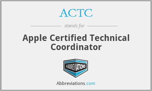 ACTC - Apple Certified Technical Coordinator