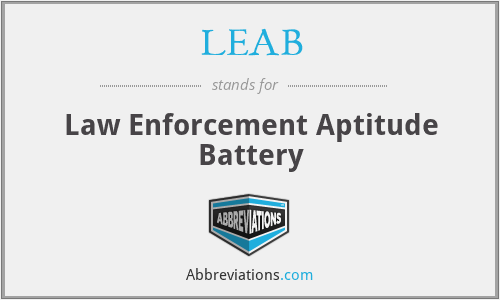LEAB - Law Enforcement Aptitude Battery