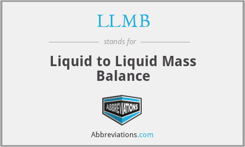LLMB - Liquid to Liquid Mass Balance