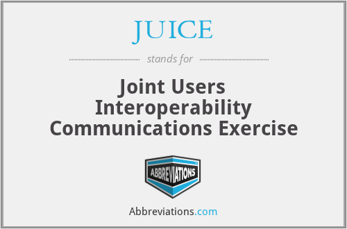 JUICE - Joint Users Interoperability Communications Exercise