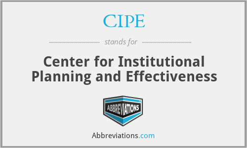 CIPE - Center for Institutional Planning and Effectiveness