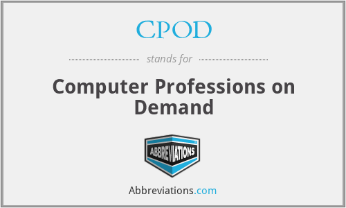 CPOD - Computer Professions on Demand