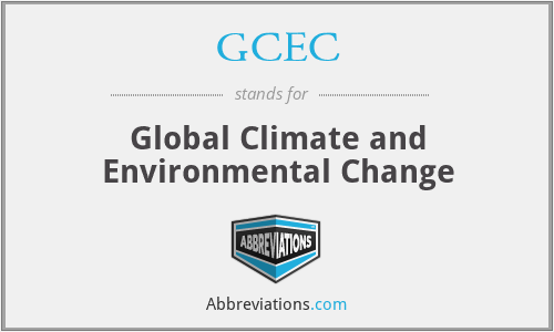 GCEC - Global Climate and Environmental Change
