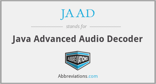 JAAD - Java Advanced Audio Decoder
