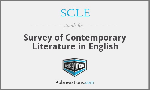 SCLE - Survey of Contemporary Literature in English