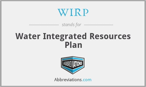 WIRP - Water Integrated Resources Plan