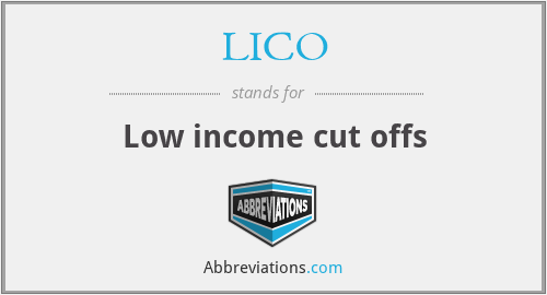 LICO - Low income cut offs