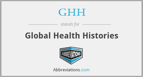 GHH - Global Health Histories