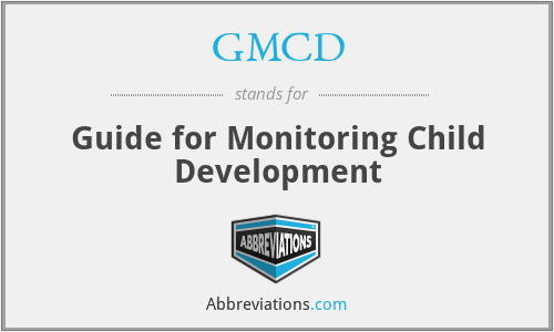 GMCD - Guide for Monitoring Child Development