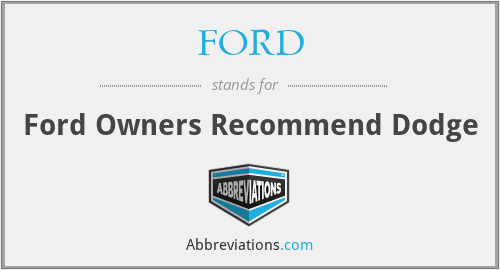 FORD - Ford Owners Recommend Dodge