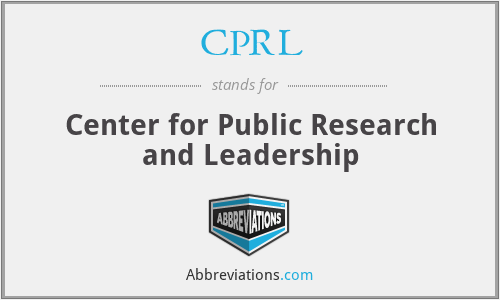 CPRL - Center for Public Research and Leadership