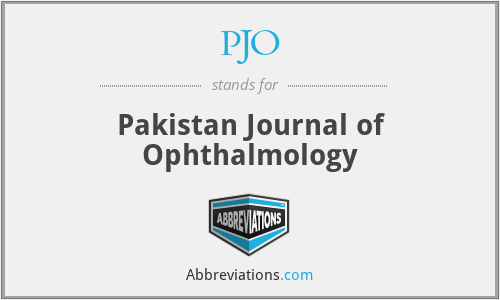 PJO - Pakistan Journal of Ophthalmology